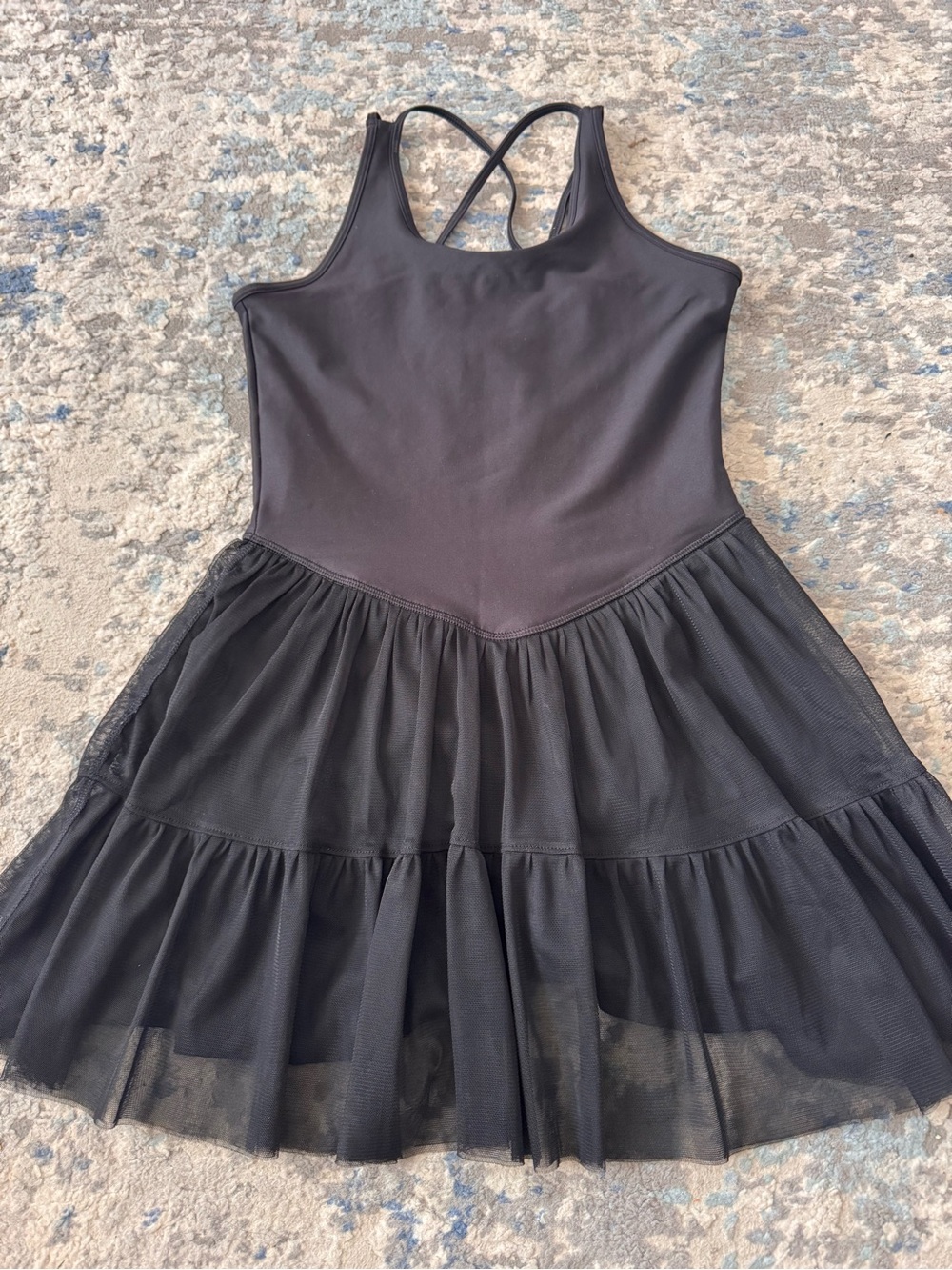 Old Navy Black Tiered Tulle Skater Dress